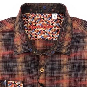 Robert Graham Mens Red Button Front Flip Cuff